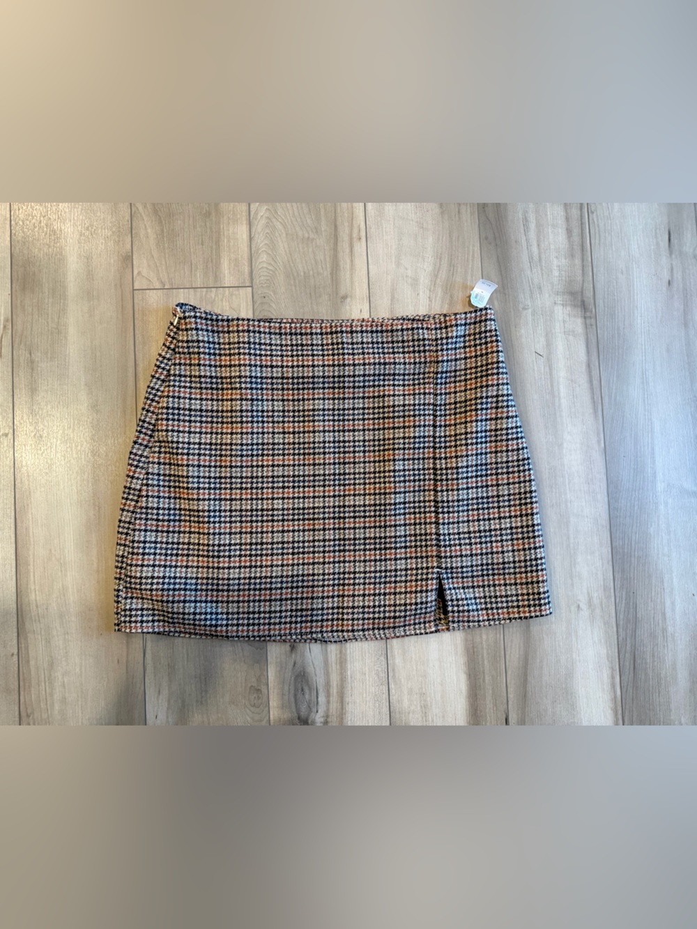 NWT Old Navy Plaid Mini Skirt with Front Slit